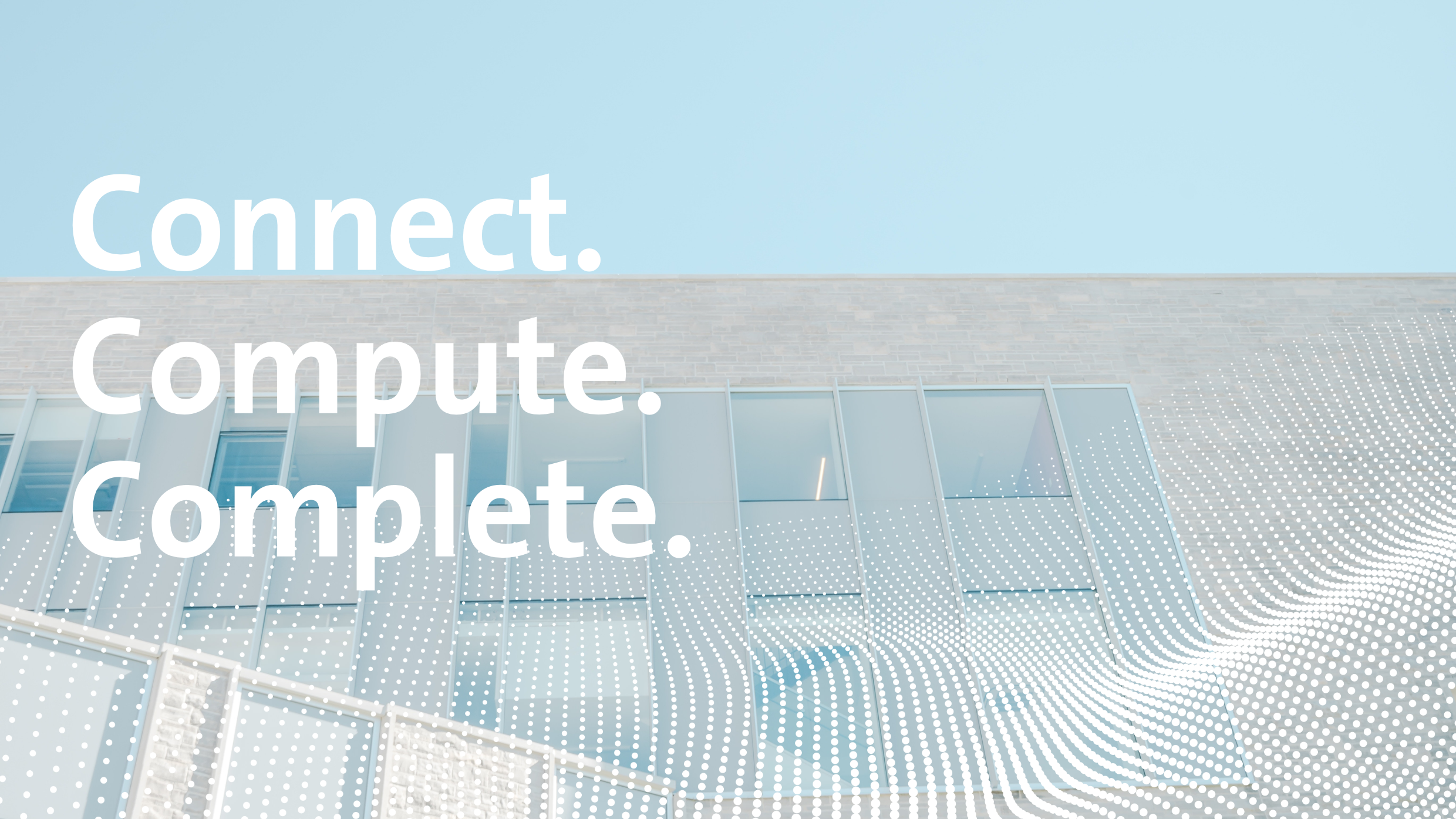Grafik mit Text Connect, Computer, Complete
