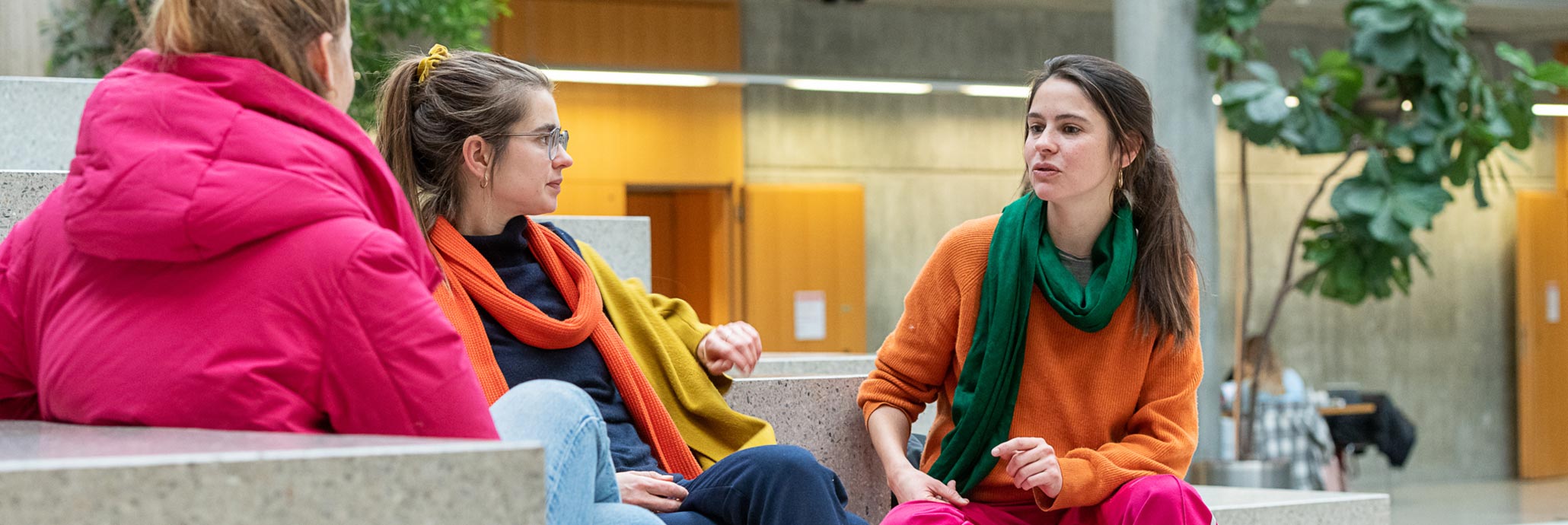 Students in the Atrium