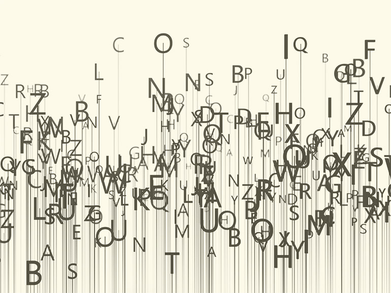 Buchstaben-Wolke