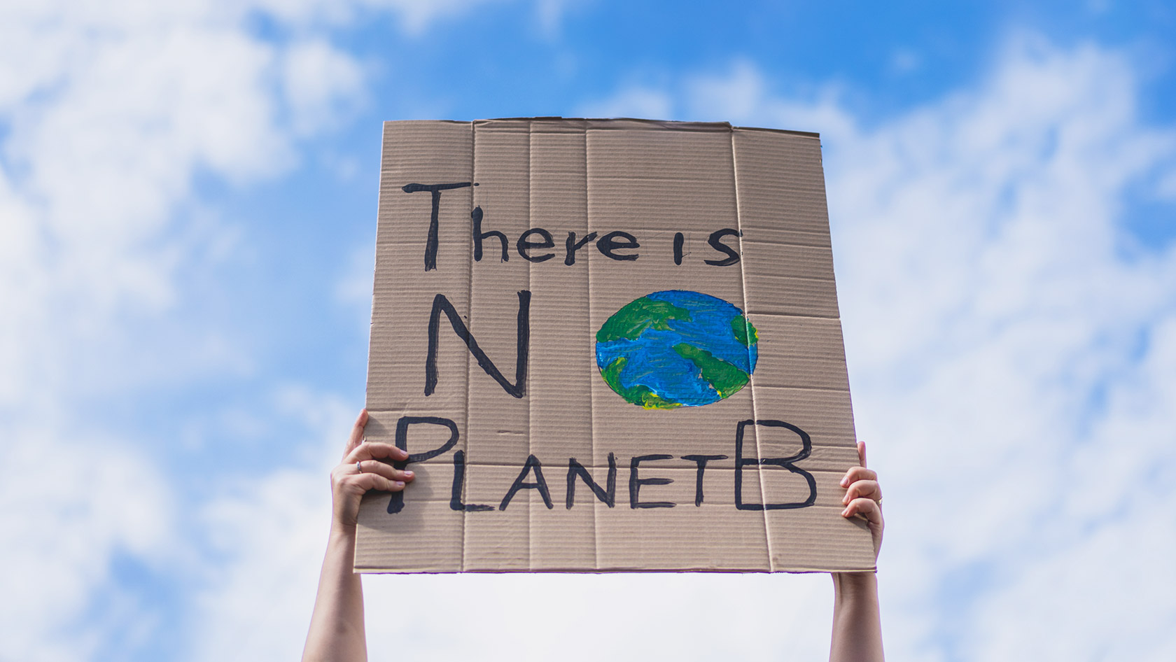 Schild "There is no Planet B"
