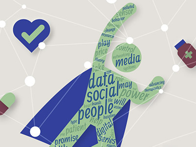Human in the digital network (graphic)
