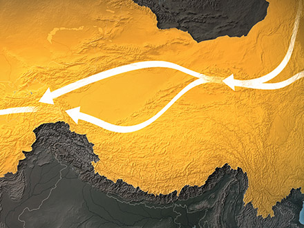 Map of the silk road