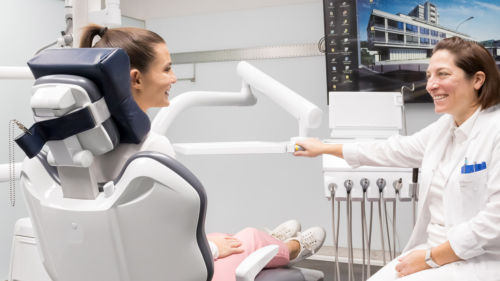 Patient and dentist