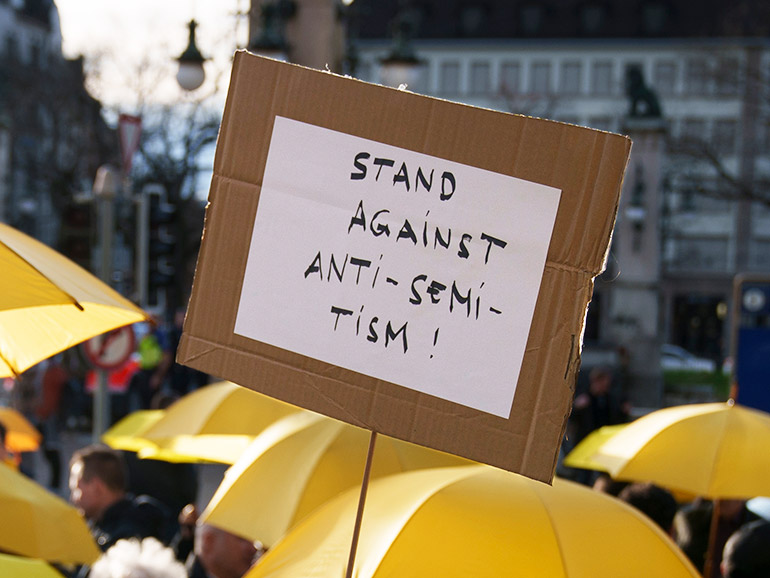 Sign "Stand Against Anti-Semitism"