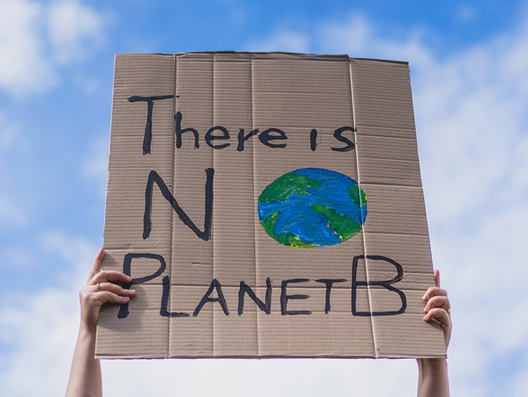 Sign "There is no Planet B"