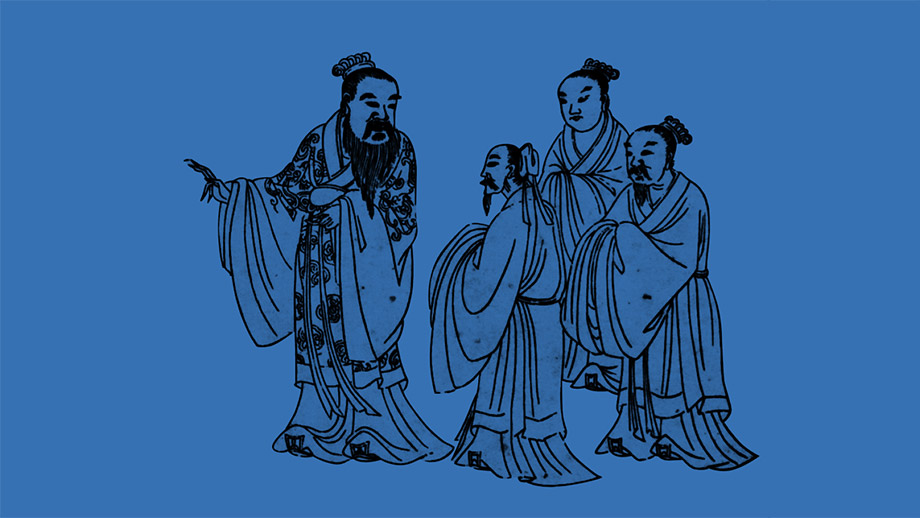 Confucius with students