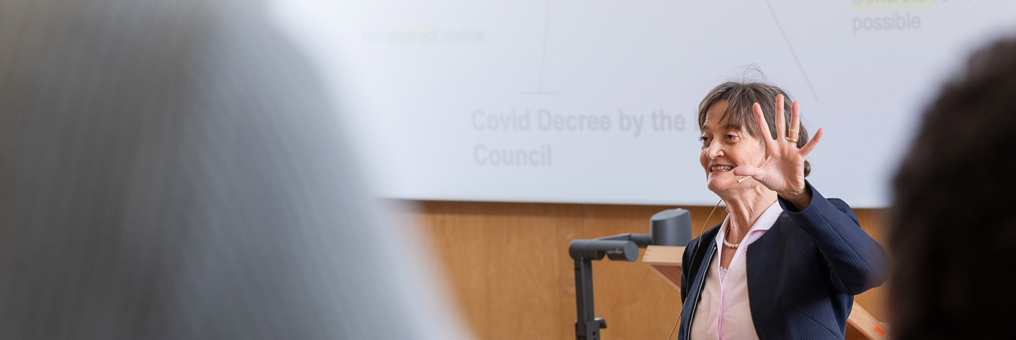 Instructor in the lecture hall